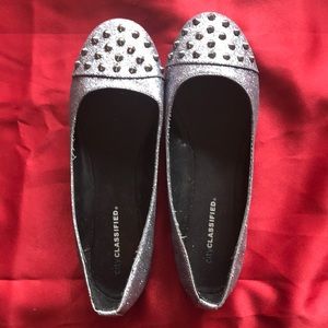 Sparkly studded flats